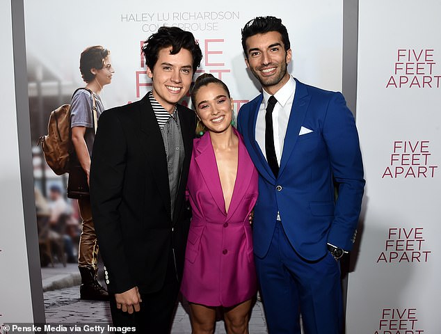 The actor, 40, faced off against Freedman in a case involving copyright infringement and breach of contract over his directorial debut, Five Feet Apart, which starred Cole Sprouse and Haley Lu Richardson (Baldoni pictured with Sprouse and Richardson in 2019)