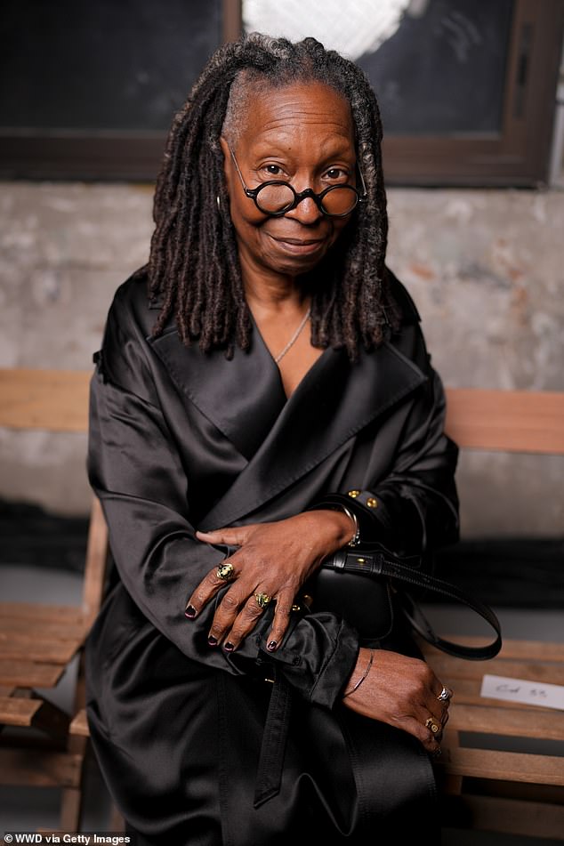 Whoopi Goldberg, 69, looked svelte amid her weight loss journey as she was pictured at an event for Paris Fashion Week on Wednesday