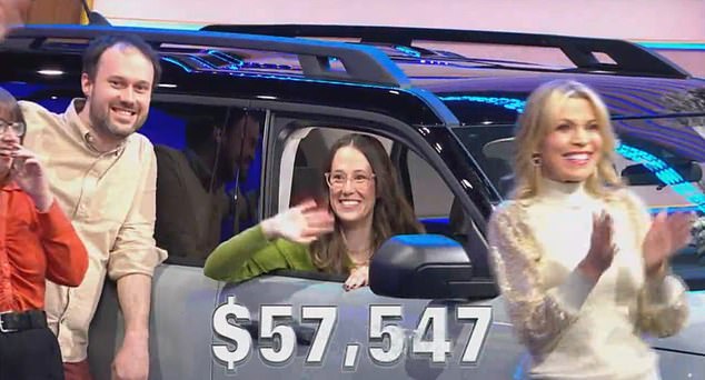 Seacrest then announced her total winnings of $57,547 for the episode as she got in her new vehicle