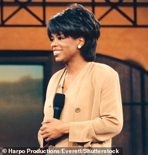 Oprah pictured on her talk show in 1997