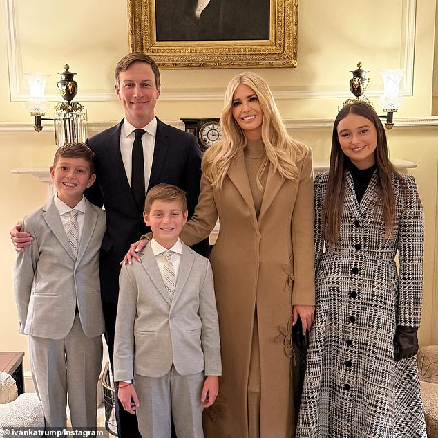 Arabella Kushner looked to her fashionable mother Ivanka Trump's wardrobe while attending an event ahead of President Donald Trump's inauguration, it has been revealed