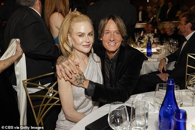 Keith and Nicole are pictured at the Golden Globes earlier this month