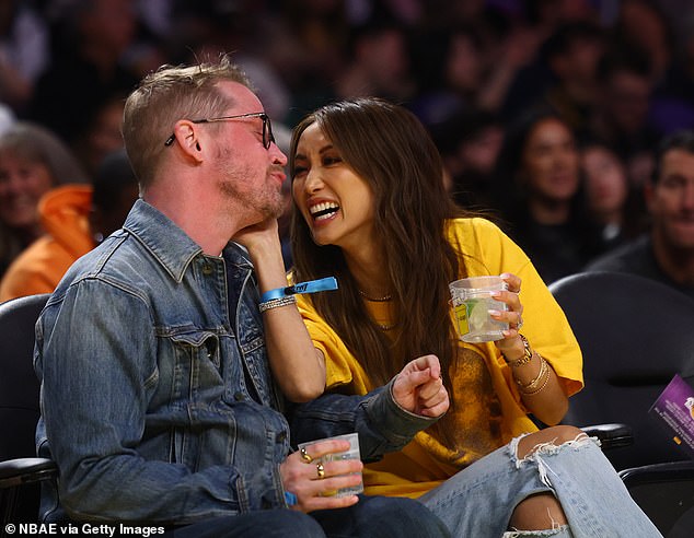 The lovebirds, who share two young children and got engaged in late 2023, held hands and made affectionate displays all throughout the evening