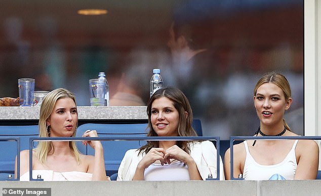 Pictured: Ivanka, business woman Dasha Zhukova, and Karlie all sitting together at the 2016 US Open