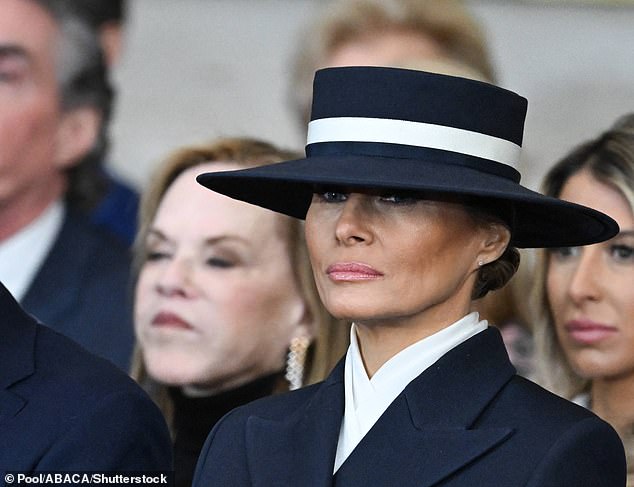 Melania's outfit was a major talking point at Donald's inauguration earlier this week