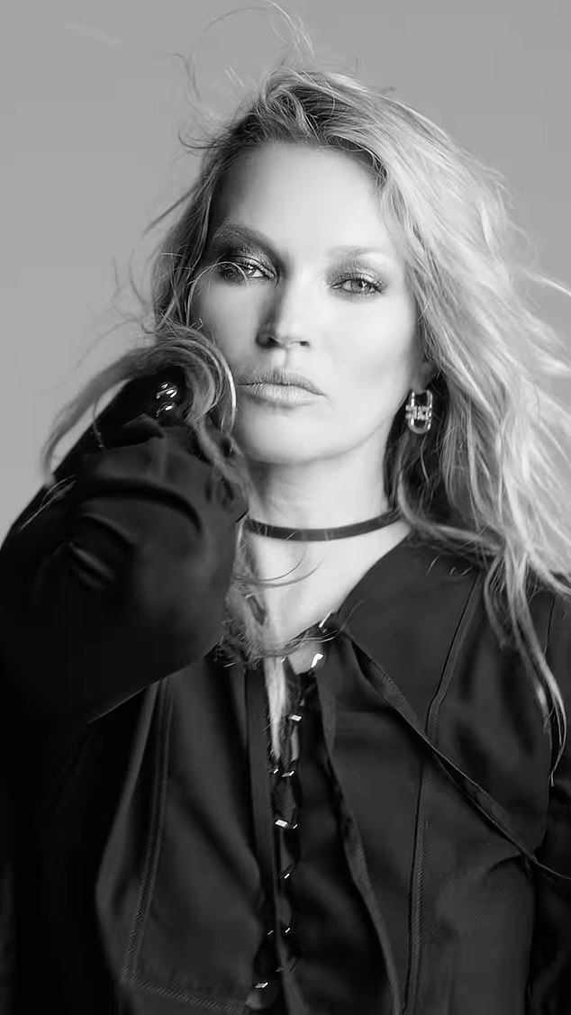 The supermodel, 51, dazzled in a slew of black-and-white snaps by the photographic duo Luigi & Iango, as well as a short sultry video to mark her debut with the Italian brand