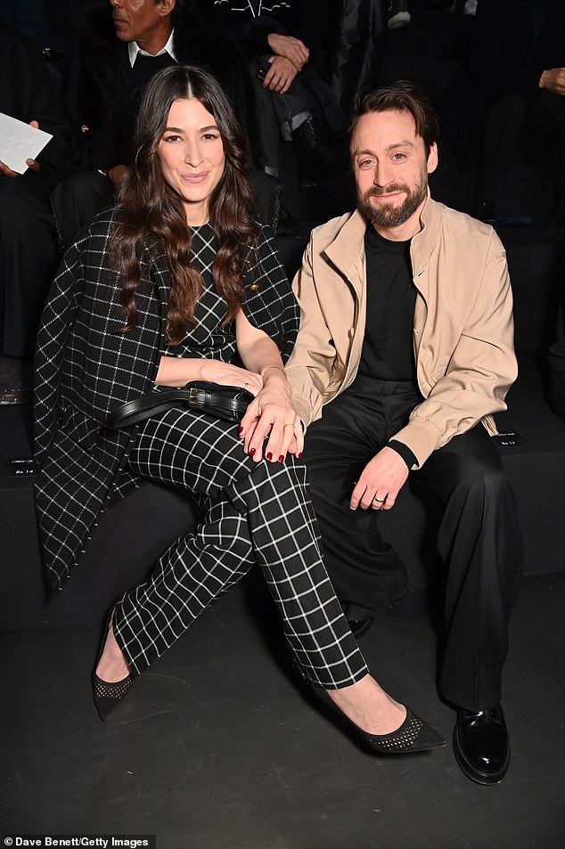 Elsewhere, Kieran Culkin and his wife Jazz Charton put on a loved-up display as they held hands inside the luxurious Paris venue