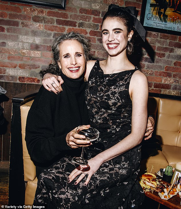 Hollywood star Andie MacDowell has claimed that she is experiencing 'reverse nepotism' thanks to her daughter Margaret Qualley's blossoming career