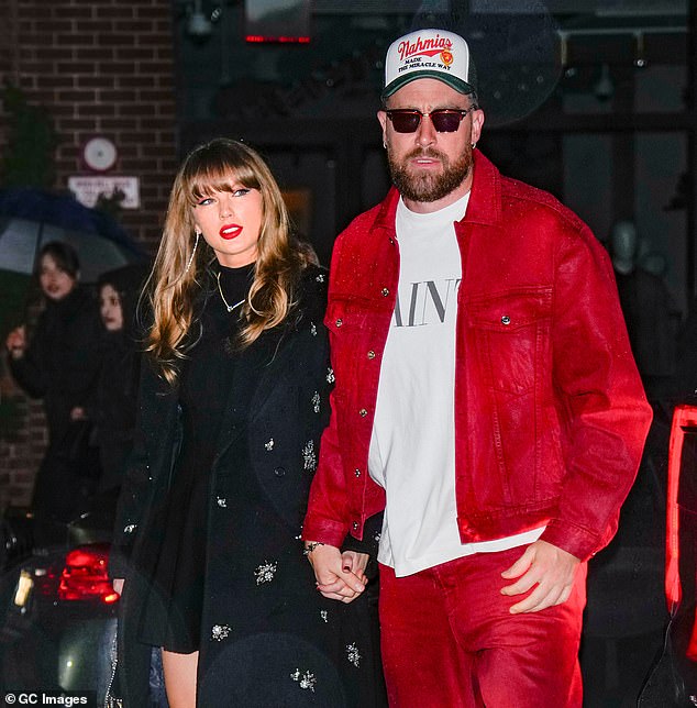 Even though Kelce was also unable to attend last year's Grammy's, he showed his support for his superstar girlfriend by liking an Instagram post showing her on the red carpet