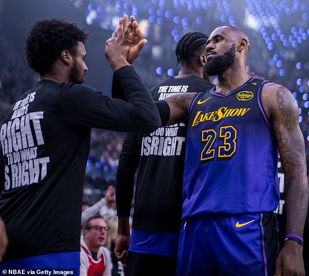 LeBron James praised his son Bronny after a monumental performance in the NBA G League