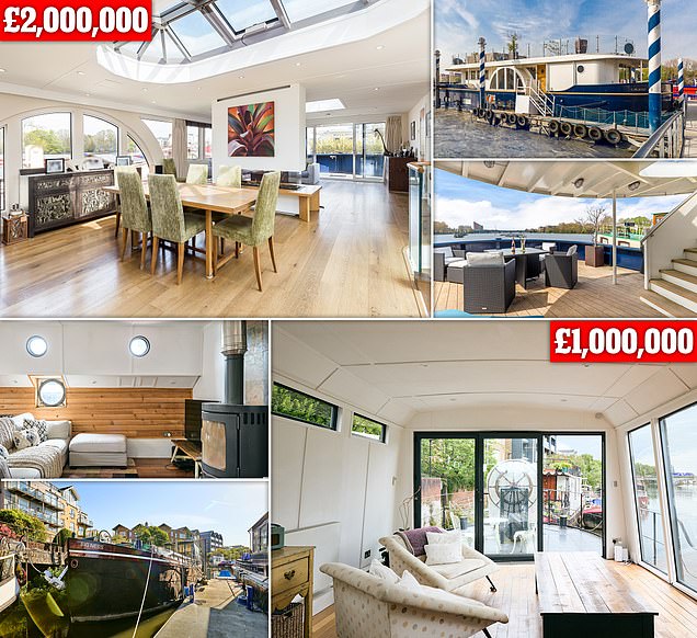 Luxurious houseboats with designer fireplaces and alfresco dining are attracting buyers in