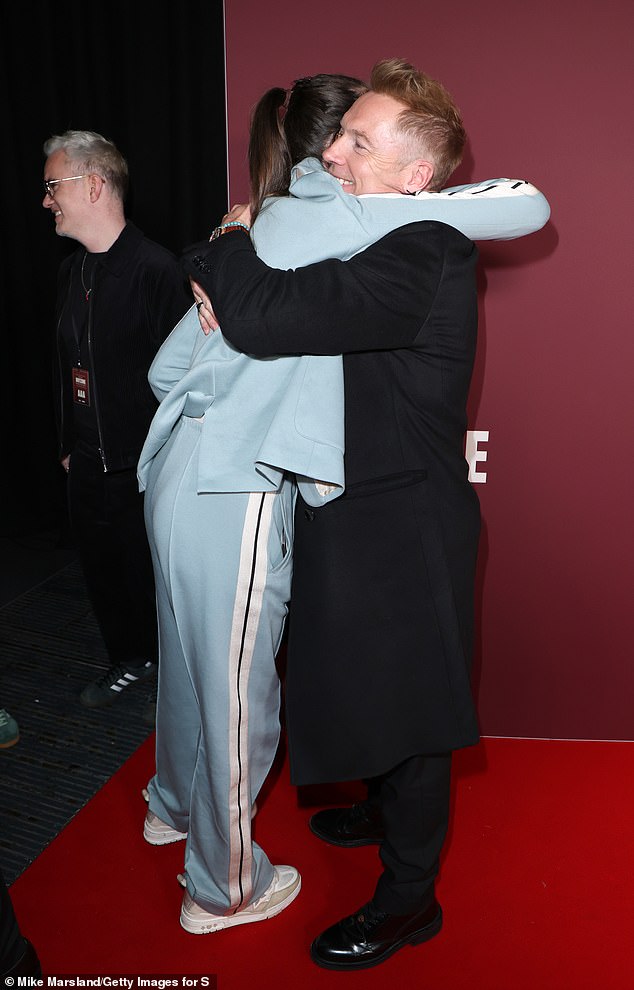 He was seen sharing a hug with Boyzone superfan and Lioness Jill Scott, with the pair sharing a warm hug on the red carpet