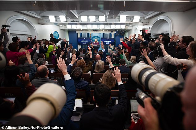 Journalists were squeezed in like sardines, with no elbow room to write. 'This is epic,' said one. 'I think I might faint.'