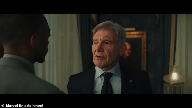 In Captain America: Brave New World, Mackie's title character finds himself thrust into an international conspiracy after a meeting with the newly elected President Thaddeus Ross, played by Harrison Ford in his Marvel movie debut