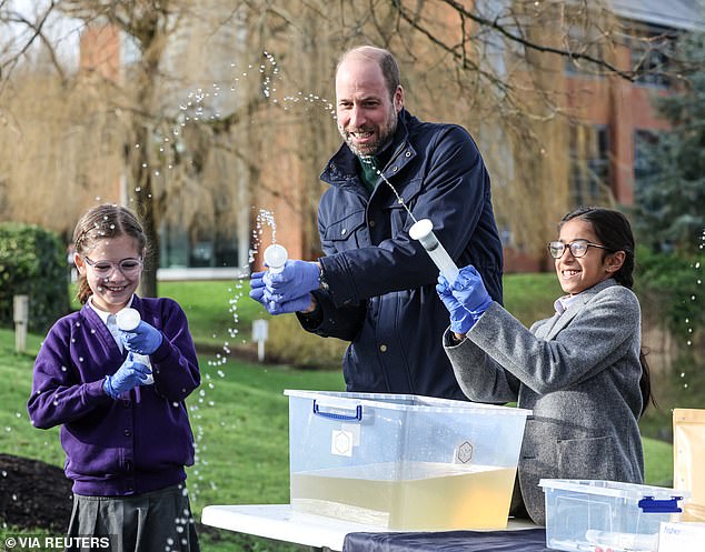 During a pond-dipping session, he was handed a syringe from which samples would be taken to test what local wildlife and bacteria were present in the lake