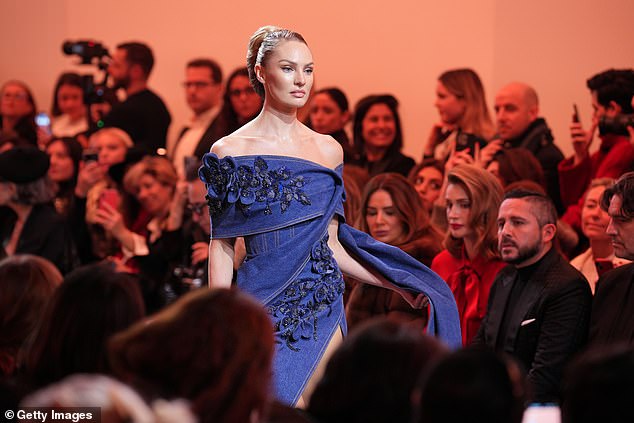 The model looked incredible as she walked in the star-studded show