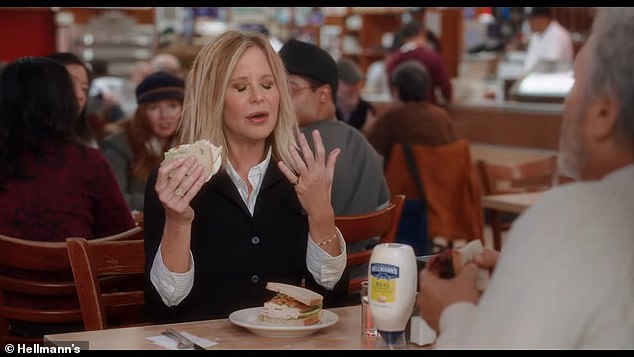 The blonde beauty was re-creating her fake orgasm scene in a diner from her popular movie ...When Harry Met Sally with co-star Billy Crystal