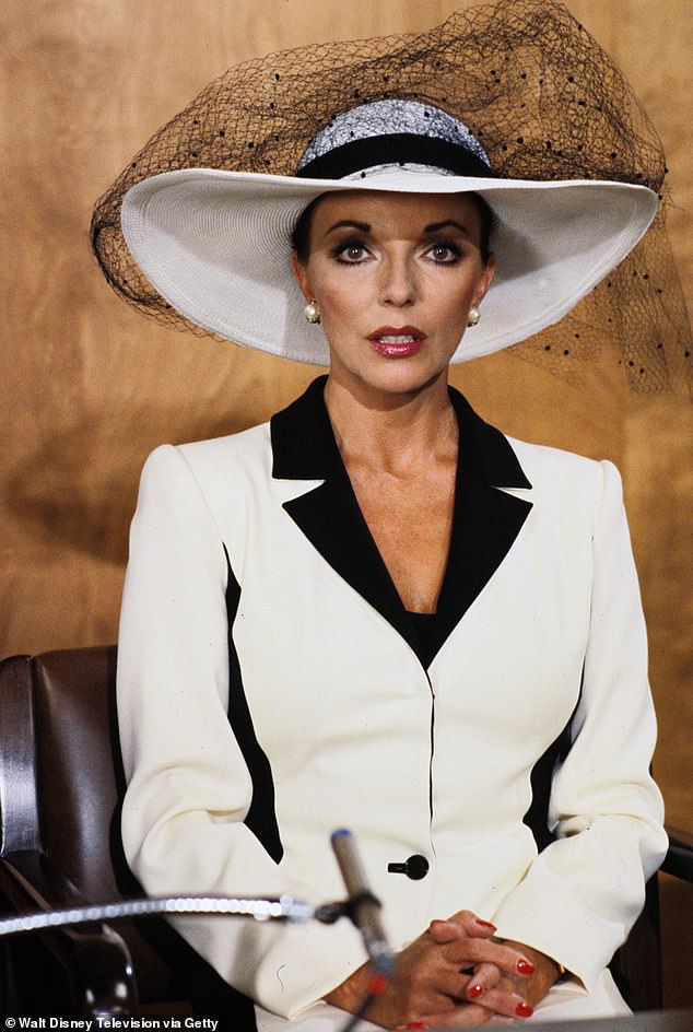 Joan made her name as the scheming Alexis Carrington in Dynasty (pictured in 1981)