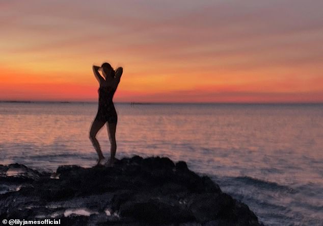 Lily also treated her followers to a gorgeous silhouette shot of the sunset