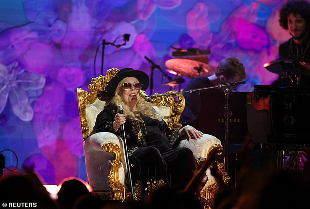 Music legend Joni Mitchell performed Both Sides Now