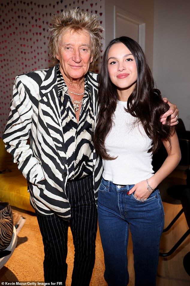 Sir Rod also grabbed a snap with fellow performer Olivia Rodrigo