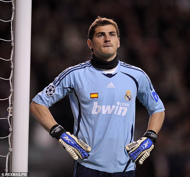 Casillas made 725 appearances for Real Madrid before he signed for Porto