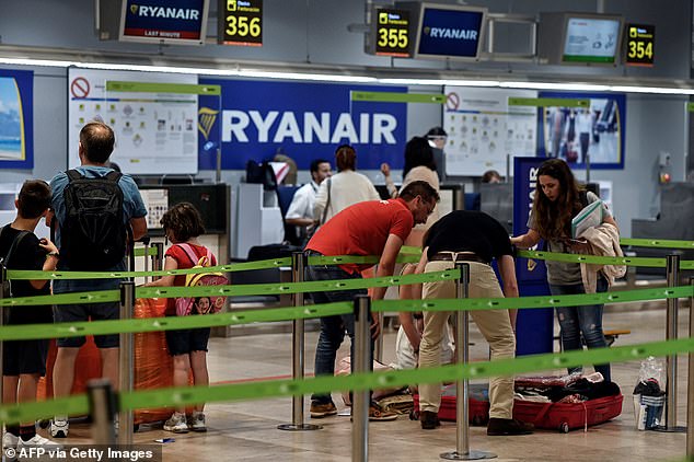 It comes after Ryanair was handed a £90million fine by Spain's consumer rights ministry last year over 'abusive practices' like levying excessive bag fees and other extra charges (file image)