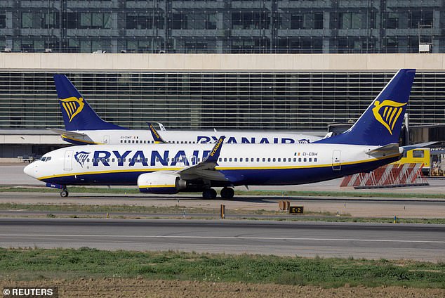 Ryanair has axed thousands of flights to Spain in a row over airport fees (file image of Ryanair planes in Spain)