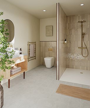 ABOVE: A 'Lookout' lodge bathroom