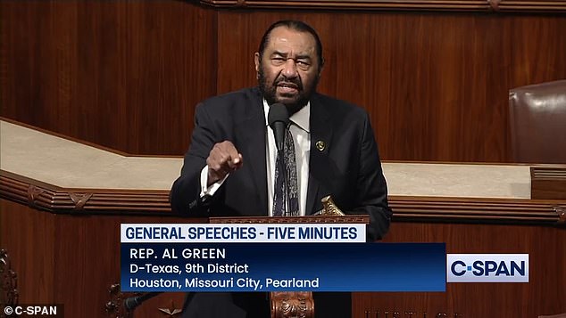 Rep. Al Green (D-Texas) said he is moving to impeach Donald Trump for his actions related to Gaza