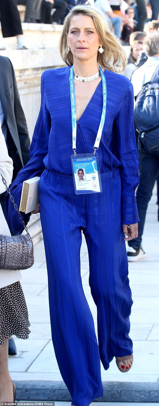 Pictured: Princess Tatiana of Greece attends Olympic Handover ceremony in Athens in April 2024 - days after her divorce was announced