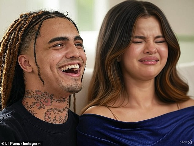 Lil Pump took aim at Selena Gomez on Monday, mocking the actress after her tearful reaction to the recent wave of migrant deportation