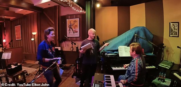 Cameras has been installed at Sunset Sound Studios in Los Angeles while Sir Elton recorded his new album with Carlile and producer Andrew Watt