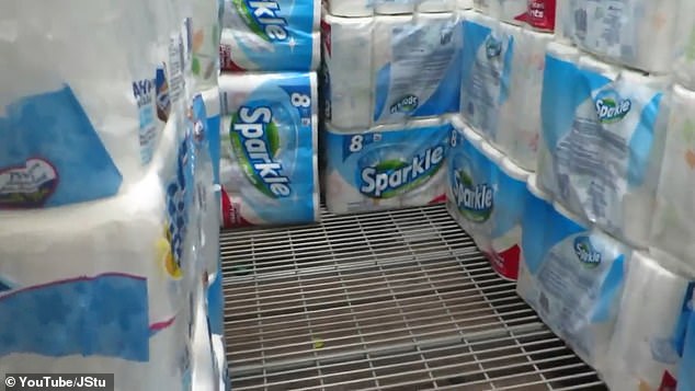 Dunham told police after hours he would build a toilet paper fort in the toilet paper aisle inside the Walmart store, using a dog bed to sleep in (stock photo)