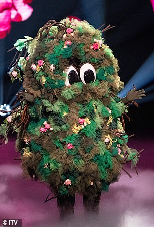 The Masked Singer's semi-final saw Bush [pictured]  and Bear narrowly miss out on a place in the grand final as their identities were revealed on Saturday