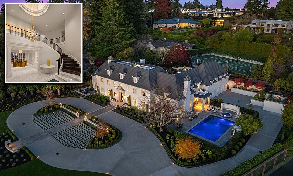 Insane $26.5 million French-inspired mansion for sale and it's perfect for a sports fan