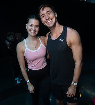 Greg O'Shea and fiancé Jeanni Mulder spotted competing in the UK's latest fitness craze