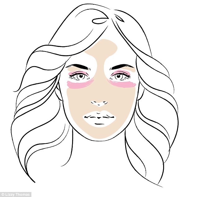 Oonagh suggests women in their 30s should increase their use of concealer to disguise lines around the eyes and mouth