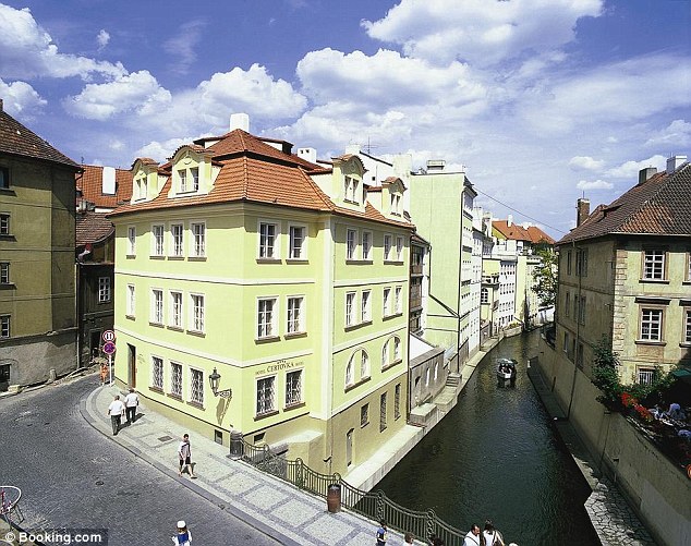 Hotel Čertovka is set in a Baroque building over looking the Vltava River