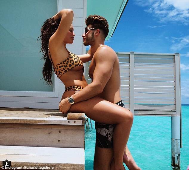 Loved-up: Charlotte is currently enjoying a romantic break in the Maldives with boyfriend Joshua Ritchie