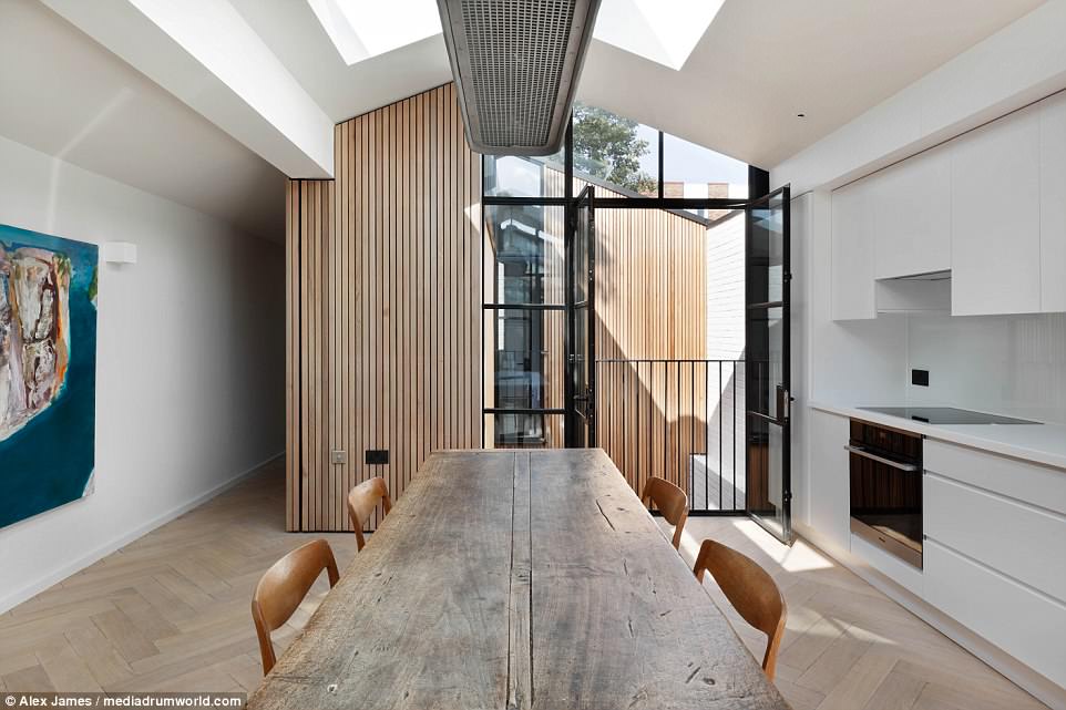 The modern kitchen: Light pours into the interiors, creating a welcoming and relaxed modern family home