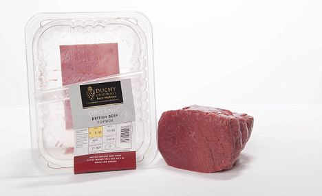 Some packaged meat from a leading supermarket. Intelligent food wrapping that changes colour if the contents are going bad has been created by scientists