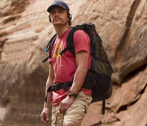 Don't look now: James Franco portrays the gruesome choice climber Aron Ralston had to make, much to the horror of the audience