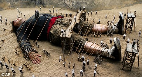 A giant among men: Jack Black stars in the movie version of Gulliver's Travels