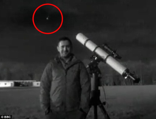 Mark Thompson missed a meteor when he turned to address the camera