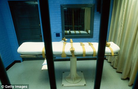 A lethal injection death chamber in America