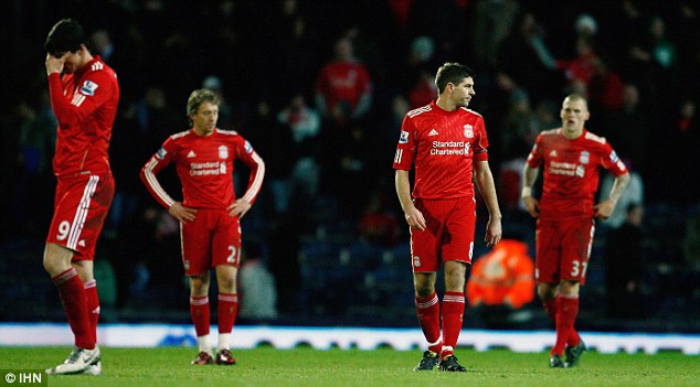 Rover and out: Liverpool slumped to their ninth defeat of the season after losing 3-1 at Blackburn