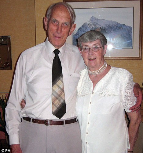 Tragic couple Alan and Winifred Thomas: He drowned his wife in the bath because she could no longer cope with her arthritis and then he killed himself while on bail after being accused of murder