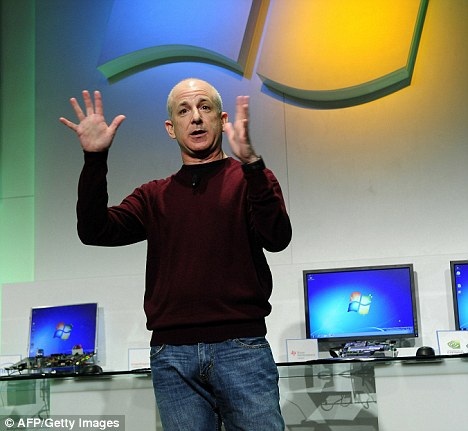 Microsoft man: Steven Sinofsky announces the new version of Windows that will run on microchips designed by British company ARM at the Consumer Electronics Show in Las Vegas yesterday