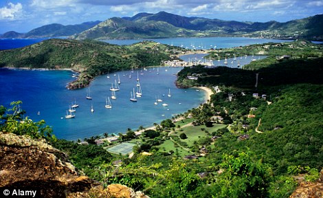 Death in paradise: The British victim was staying on the idyllic island of Antigua